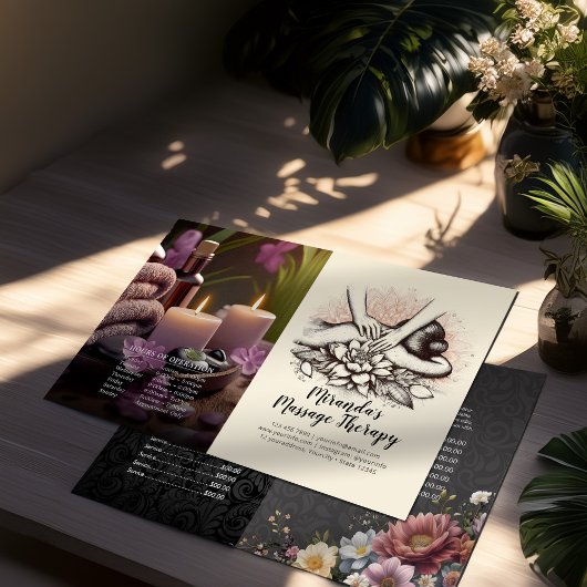 Massagetherapie Healing Handen Prijs Bifold Flyer