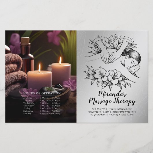 Massagetherapie Healing Handen Prijs Vouw Flyer