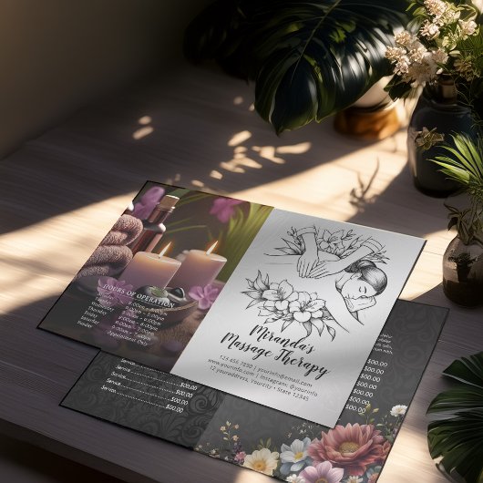 Massagetherapie Healing Handen Prijs Vouw Flyer