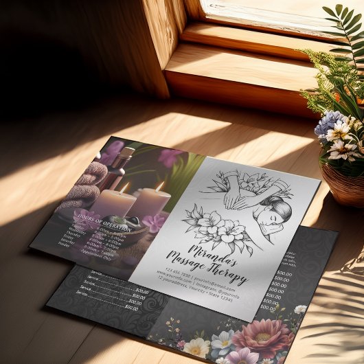 Massagetherapie Healing Handen Prijs Vouw Flyer