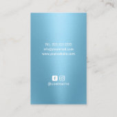 Massagetherapie Healing Handen Spa Modern Blauw Visitekaartje (Achterkant)