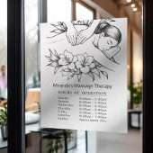 Massagetherapie Healing Hands Energie Openingsuren Raamsticker