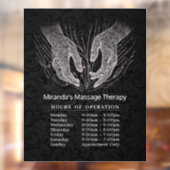 Massagetherapie Healing Hands Energie Openingsuren Raamsticker (Vel 2)