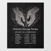 Massagetherapie Healing Hands Energie Openingsuren Raamsticker (Vel)