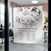 Massagetherapie Healing Hands Energy Openingsuren Raamsticker