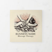 Massagetherapie Healing Hands Energy Spa Trifold Drieluik Kaart (Cover)