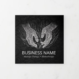 Massagetherapie Healing Hands Energy Spa Trifold Drieluik Kaart