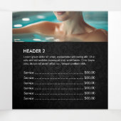 Massagetherapie Healing Hands Energy Spa Trifold Drieluik Kaart (Binnenkant midden)