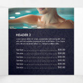 Massagetherapie Healing Hands Energy Spa Trifold Drieluik Kaart (Binnenkant midden)