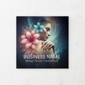 Massagetherapie Healing Hands Energy Spa Trifold Drieluik Kaart (Cover)