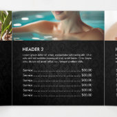 Massagetherapie Healing Hands Energy Spa Trifold Drieluik Kaart (Binnenkant midden)