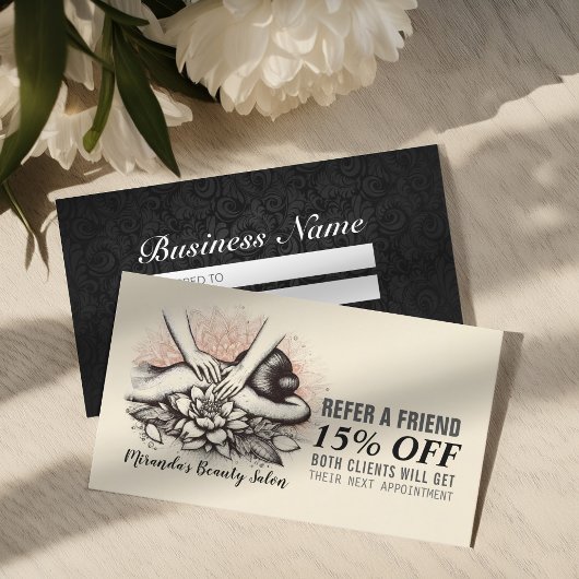 Massagetherapie Healing Hands Energy Spa Wellness Aanbevelingskaartje