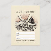 Massagetherapie Healing Hands Energy Spa Wellness Afsprakenkaartje (Voorkant)