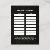 Massagetherapie Healing Hands Energy Spa Wellness Afsprakenkaartje (Achterkant)