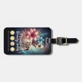 Massagetherapie Healing Hands Energy Spa Wellness Bagagelabel (Voorkant horizontaal)