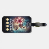 Massagetherapie Healing Hands Energy Spa Wellness Bagagelabel (Achterkant horizontaal)