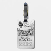 Massagetherapie Healing Hands Energy Spa Wellness Bagagelabel (Achterkant verticaal)