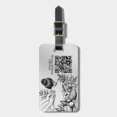 Massagetherapie Healing Hands Energy Spa Wellness Bagagelabel (Voorkant verticaal)