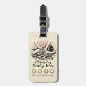 Massagetherapie Healing Hands Energy Spa Wellness Bagagelabel (Voorkant verticaal)