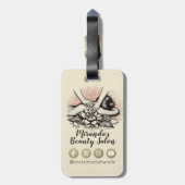 Massagetherapie Healing Hands Energy Spa Wellness Bagagelabel (Achterkant verticaal)