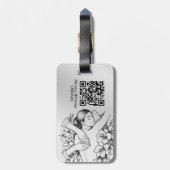 Massagetherapie Healing Hands Energy Spa Wellness Bagagelabel (Achterkant verticaal)