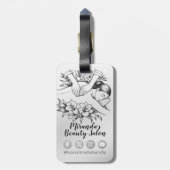 Massagetherapie Healing Hands Energy Spa Wellness Bagagelabel (Achterkant verticaal)