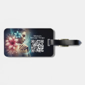 Massagetherapie Healing Hands Energy Spa Wellness Bagagelabel (Achterkant horizontaal)