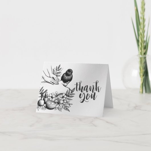 Massagetherapie Healing Hands Energy Spa Wellness Bedankkaart (Voorkant)