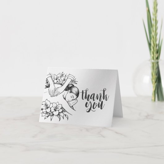 Massagetherapie Healing Hands Energy Spa Wellness Bedankkaart (Voorkant)