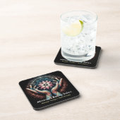 Massagetherapie Healing Hands Energy Spa Wellness Bier Onderzetter (Rechterzijde)