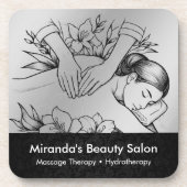 Massagetherapie Healing Hands Energy Spa Wellness Bier Onderzetter (Voorkant)