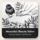 Massagetherapie Healing Hands Energy Spa Wellness Bier Onderzetter (Voorkant)