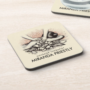 Massagetherapie Healing Hands Energy Spa Wellness Bier Onderzetter