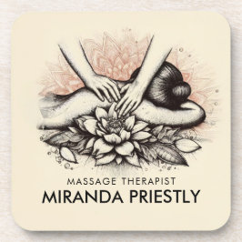 Massagetherapie Healing Hands Energy Spa Wellness Bier Onderzetter