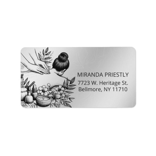 Massagetherapie Healing Hands Energy Spa Wellness Etiket (Voorkant)