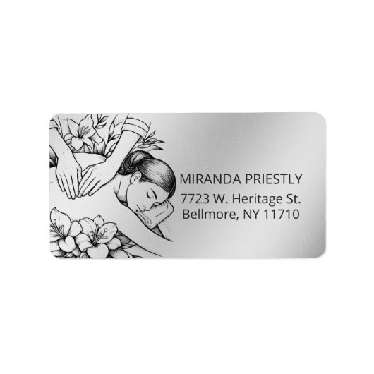 Massagetherapie Healing Hands Energy Spa Wellness Etiket (Voorkant)