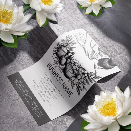 Massagetherapie Healing Hands Energy Spa Wellness Flyer