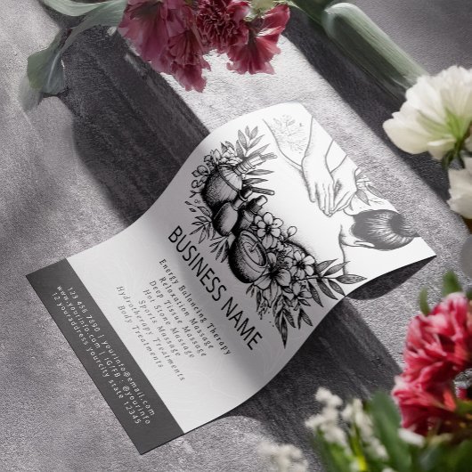 Massagetherapie Healing Hands Energy Spa Wellness Flyer