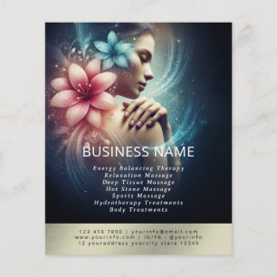 Massagetherapie Healing Hands Energy Spa Wellness Flyer
