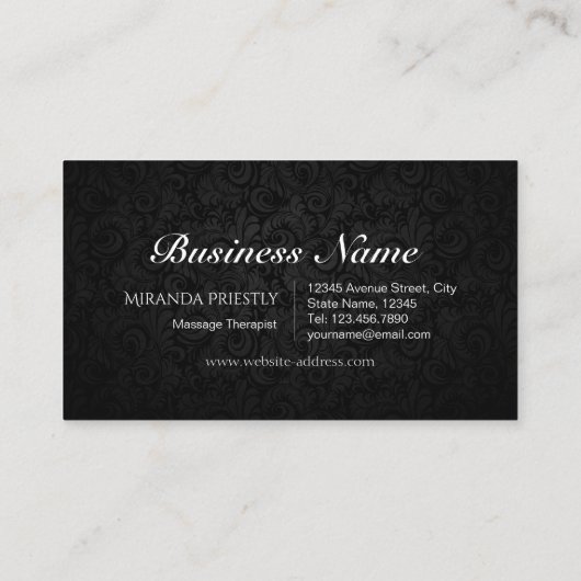 Massagetherapie Healing Hands Energy Spa Wellness Klantenkaartje (Achterkant)