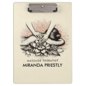 Massagetherapie Healing Hands Energy Spa Wellness Klembord (Voorkant)