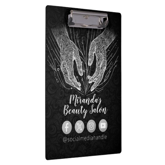 Massagetherapie Healing Hands Energy Spa Wellness Klembord (Rechts)