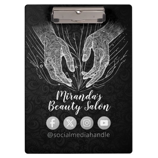 Massagetherapie Healing Hands Energy Spa Wellness Klembord (Voorkant)