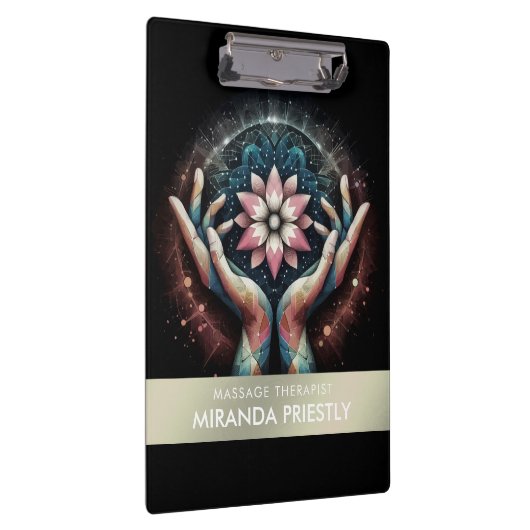 Massagetherapie Healing Hands Energy Spa Wellness Klembord (Rechts)