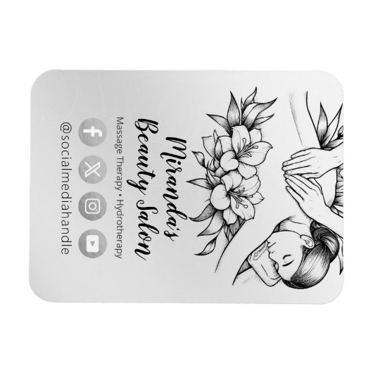 Massagetherapie Healing Hands Energy Spa Wellness Magneet (Horizontaal)