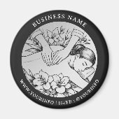 Massagetherapie Healing Hands Energy Spa Wellness Magneet (Voorkant)