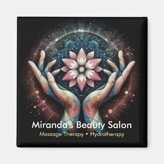 Massagetherapie Healing Hands Energy Spa Wellness Magneet (Voorkant)