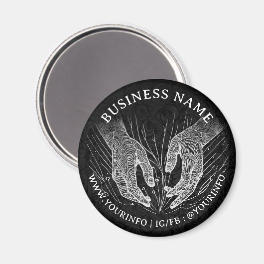 Massagetherapie Healing Hands Energy Spa Wellness Magneet (Voorkant / Achterkant)