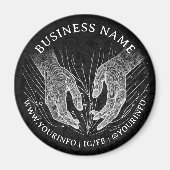 Massagetherapie Healing Hands Energy Spa Wellness Magneet (Voorkant)