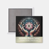 Massagetherapie Healing Hands Energy Spa Wellness Magneet (Voorkant / Achterkant)